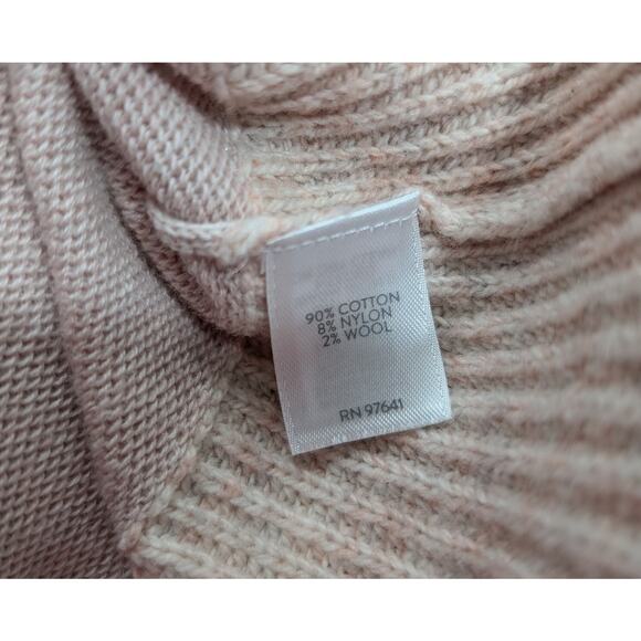 J.Jill Sweater Pink Cowl Neck Cotton Blend Misses Size XL - Picture 6 of 7